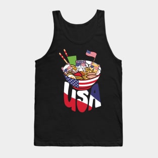 Ramen Cats US Flag 4th July Tank Top